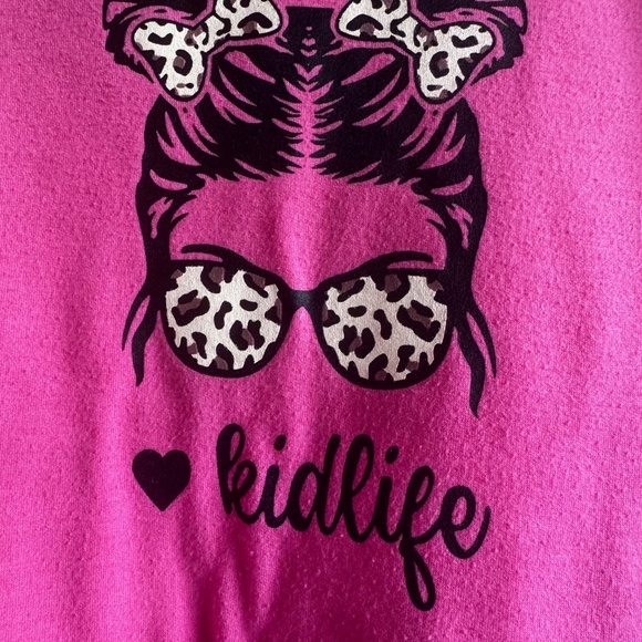 Girl's Hot Pink with Leopard Sweatshirt - Picture 1 of 4